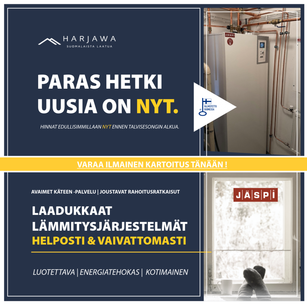 Uusi ilma-vesilämpöpumppu kotiin tai mökille helposti ja vaivattomasti!