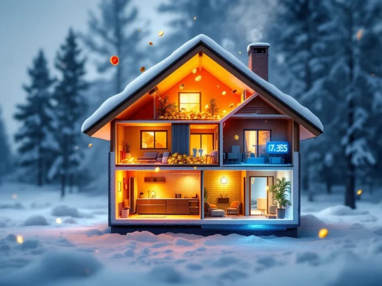 Suomalaisen talon poikkileikkaus lämmityskustannuksista: kolikoita nousee pattereista, lämpövuotoja sinisellä